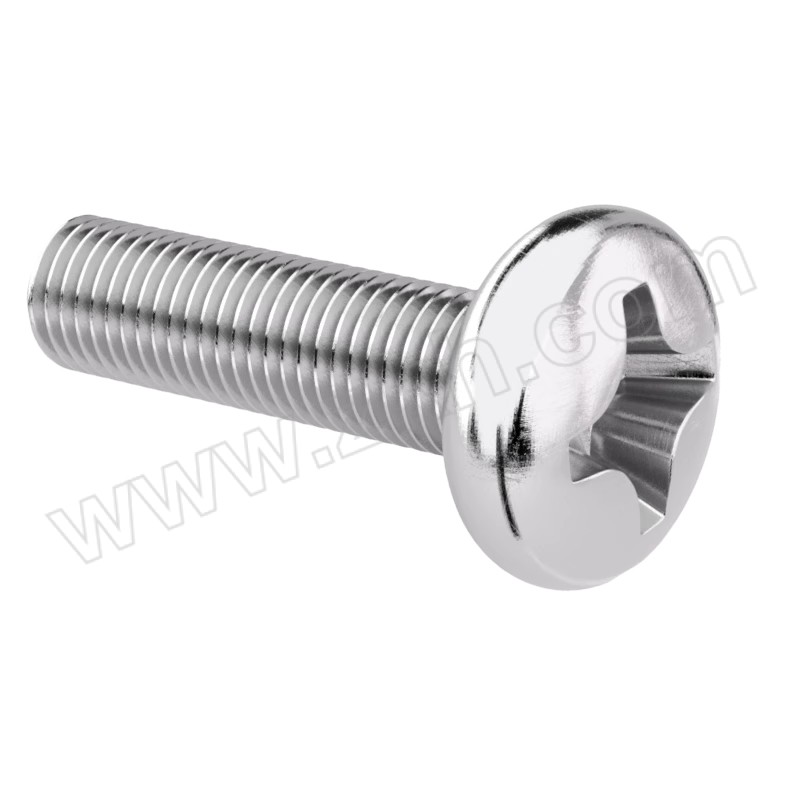 QD/强达螺丝 GB818 十字槽盘头螺钉 不锈钢304 A2-70 本色 全牙 粗牙 M3×8 1个