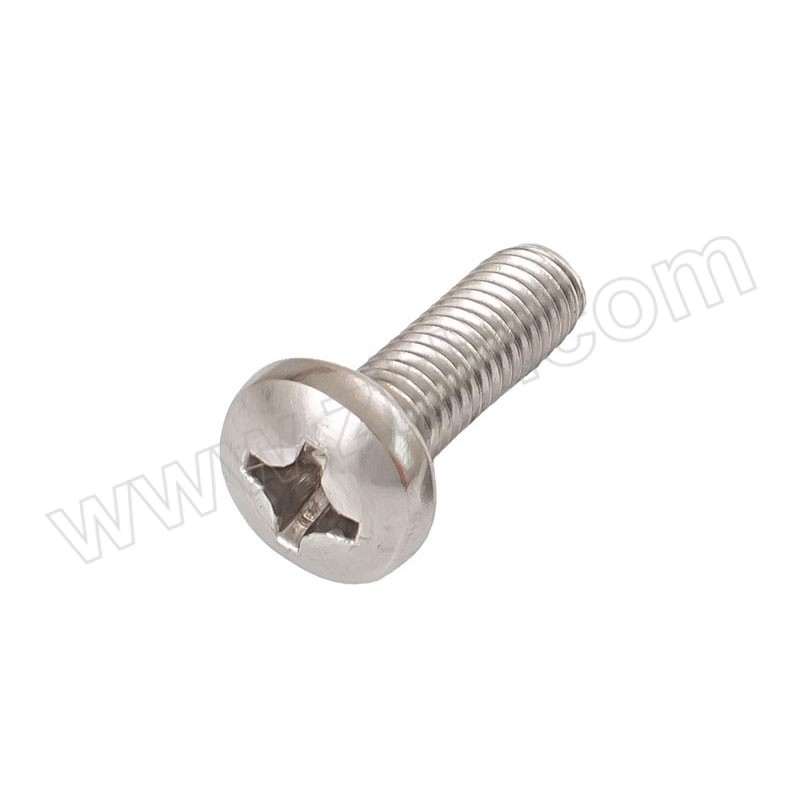 QD/强达螺丝 GB818 十字槽盘头螺钉 不锈钢304 A2-70 本色 全牙 粗牙 M3×8 1个