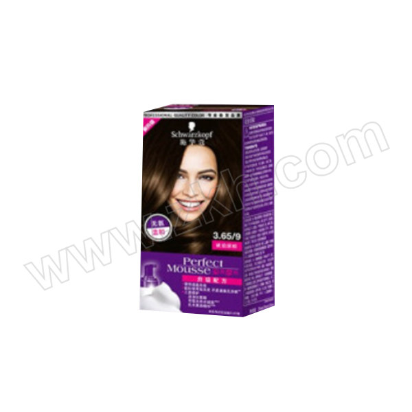 SCHWARZKOPF/施华蔻 染发摩丝 6920177943150 染发液35mL+显色乳35mL+润发乳20mL 3.86/9檀木褐棕 1瓶