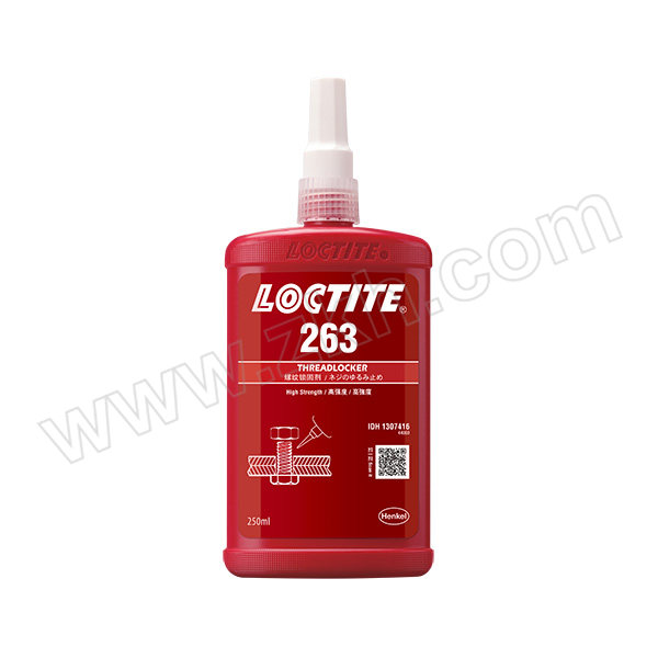 LOCTITE/乐泰 螺纹锁固胶-高强度型 263 红色 溶油性好 250mL 1瓶