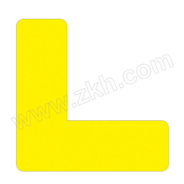 HYSTIC/海斯迪克 HKW-90系列警示6S四角定位贴 黄色L型 3×1cm 100个 1包