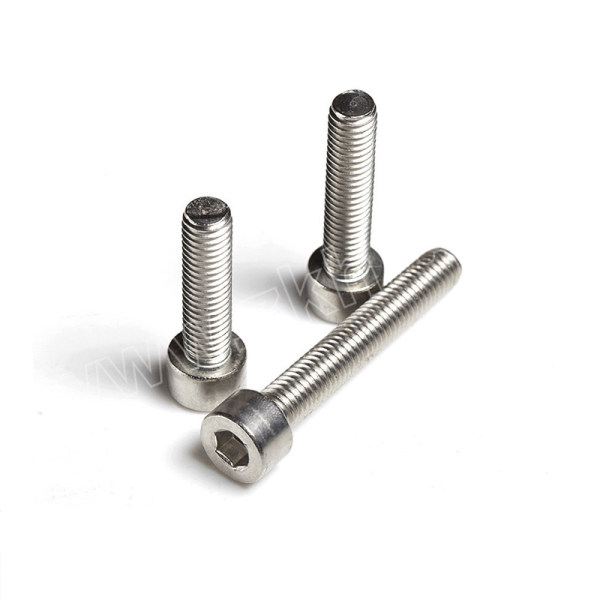 3sh 美制内六角圆柱头螺钉 不锈钢304 a2-70 本色 全牙 粗牙 4#-40×7