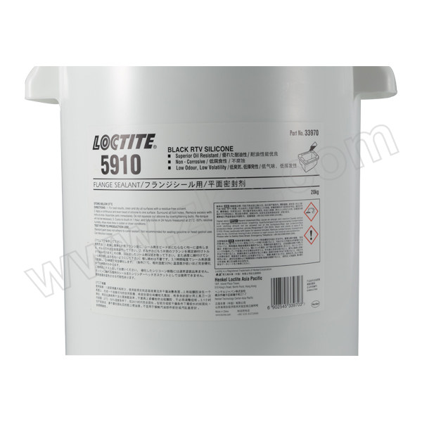 LOCTITE/乐泰 硅胶平面密封胶-抗冲击耐机油型 5910 黑色 20kg 1桶