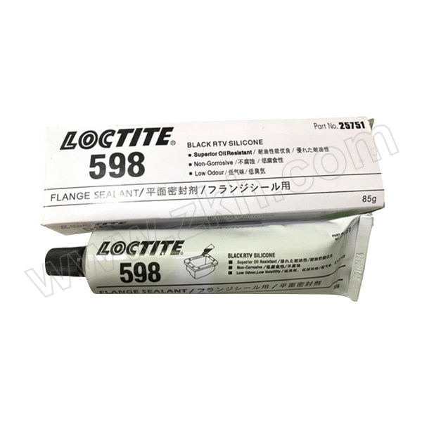 LOCTITE/乐泰 硅胶平面密封胶-通用型 598 黑色 法兰密封胶 85g 1支