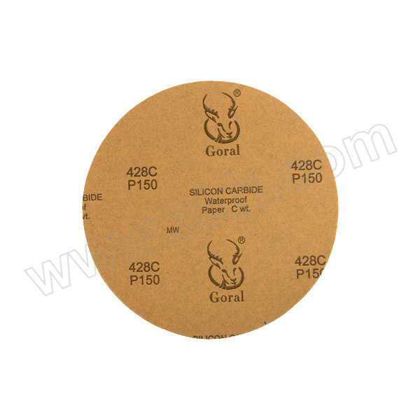 GORAL/斑羚 428C金相分析研磨用圆形金相砂纸 200mm×P150  牛皮纸 50张 1盒