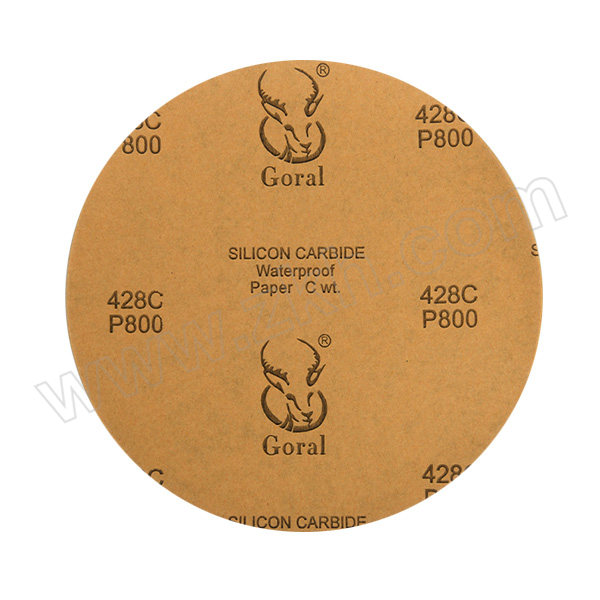 GORAL/斑羚 428C金相分析研磨用圆形金相砂纸 200mm×P800 428C 牛皮纸 100张 1盒