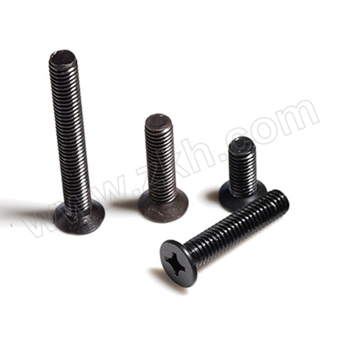 QD/强达螺丝 GB819 十字槽沉头螺钉 碳钢 4.8级 发黑 全牙 粗牙 M6×25 1个