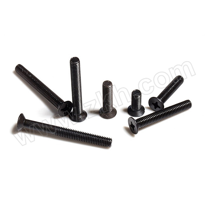 QD/强达螺丝 GB819 十字槽沉头螺钉 碳钢 4.8级 发黑 全牙 粗牙 M6×25 1个