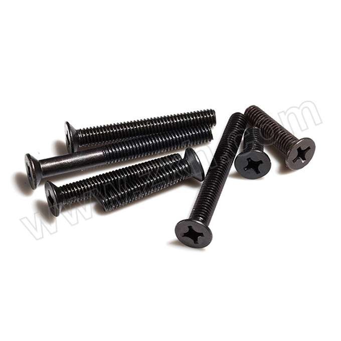 QD/强达螺丝 GB819 十字槽沉头螺钉 碳钢 4.8级 发黑 全牙 粗牙 M6×25 1个