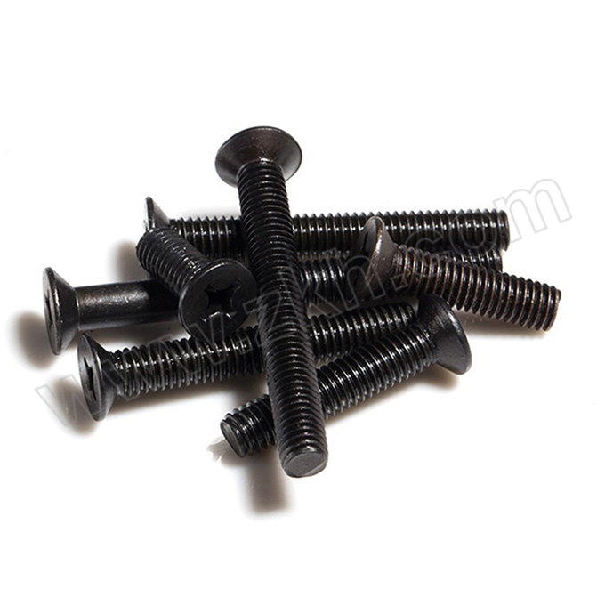 QD/强达螺丝 GB819 十字槽沉头螺钉 碳钢 4.8级 发黑 全牙 粗牙 M6×25 1个