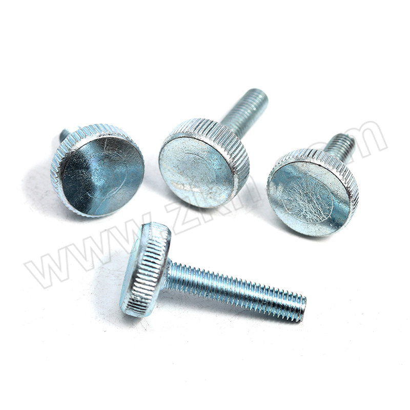 QD/强达螺丝 GB835 滚花平头螺钉 碳钢 4.8级 镀锌 全牙 粗牙 M3×6 1个