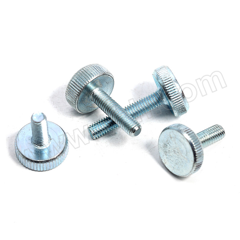 QD/强达螺丝 GB835 滚花平头螺钉 碳钢 4.8级 镀锌 全牙 粗牙 M3×6 1个