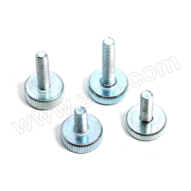 QD/强达螺丝 GB835 滚花平头螺钉 碳钢 4.8级 镀锌 全牙 粗牙 M3×6 1个