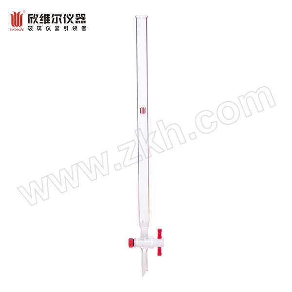 SYNTHWARE/欣维尔 具砂板四氟节门层析柱 C361730C 外径17mm 内径13.4mm 有效长度305mm 节门2mm 1个