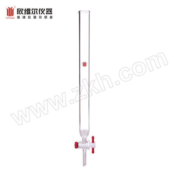 SYNTHWARE/欣维尔 具砂板四氟节门层析柱 C362630C 外径26mm 内径20mm 有效长度305mm 节门2mm 1个