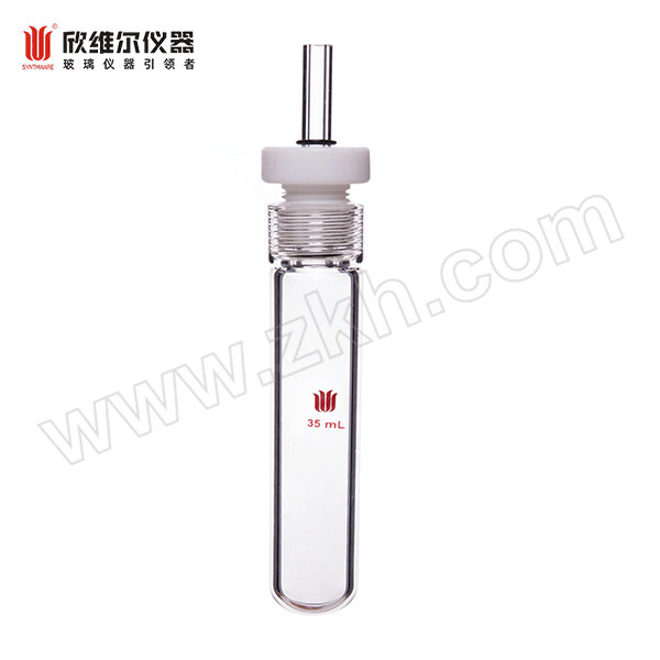 SYNTHWARE/欣维尔 厚壁耐压瓶 P240002 35mL 瓶身外径26mm 螺纹口以下长度125mm 螺纹口规格15# 1个