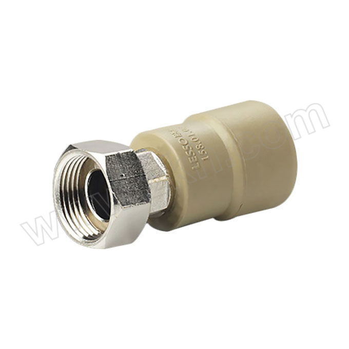 LESSO/联塑 PPR活接头Ⅰ dn50×1-1/4 灰色 塑胶管与金属外螺纹连接 1个