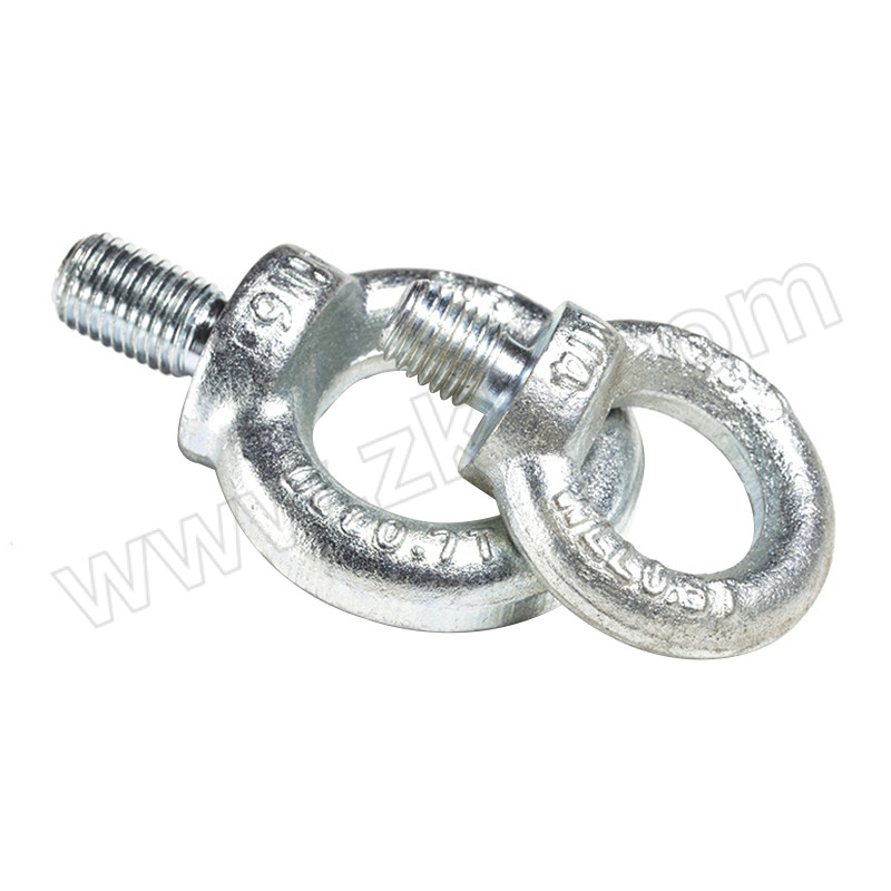 QD/强达螺丝 ASME B18.15.2 吊环螺栓 C15/C20 4.8级 镀锌 全牙 粗牙 1"-8牙 1个
