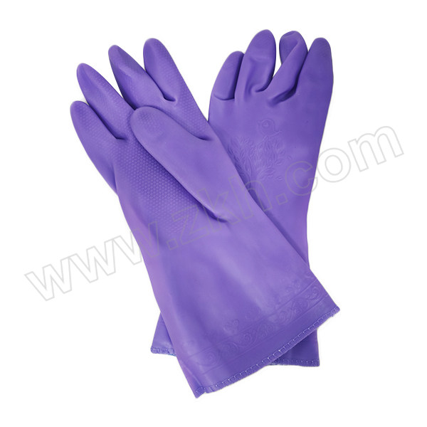 CHUNLEI/春蕾 家用绒里保暖手套 900-31 均码 紫色 31cm 1副