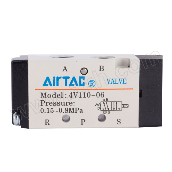 AIRTAC/亚德客 4V100系列电磁阀 4V11006A 两位五通 DIN插座式 接口Rc1/8 AC220V 1个