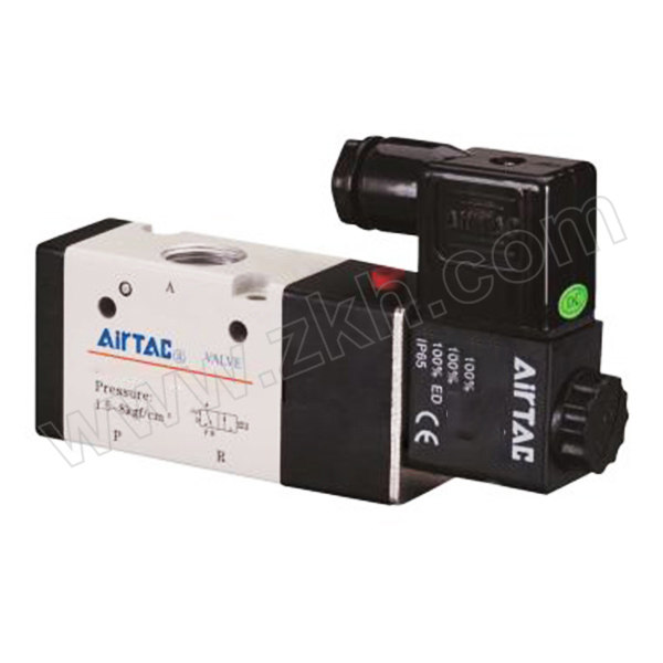 AIRTAC/亚德客 3V300系列电磁阀 3V31010NCA 两位三通 DIN插座式 接口Rc3/8 AC220V 1个