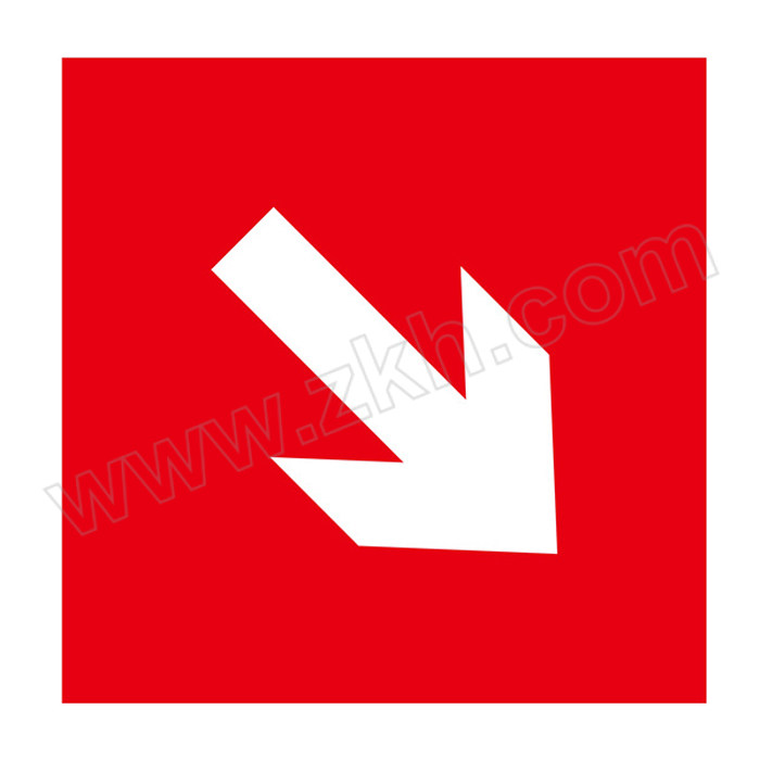 QXSIGN/标识牌专家 国标GB消防牌紧急疏散逃生左下右下标示 QS-570D2 防雨防晒 室内外通用不变色不变形 1张