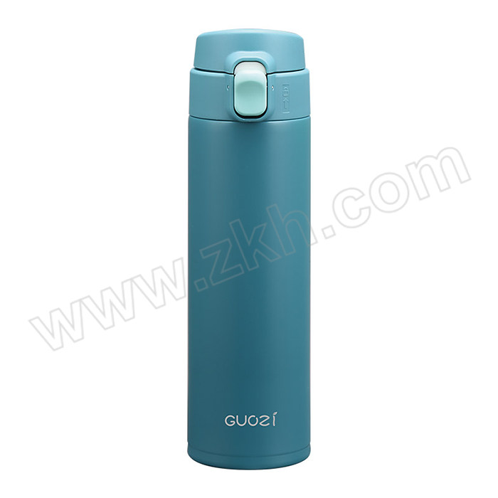 GUOZI/果兹 悠彩弹跳保温杯 GZ-B33 304不锈钢 450mL 莲花白/孔雀蓝/珊瑚粉/水墨黑随机 1套