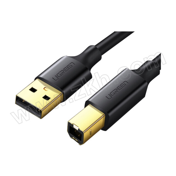 UGREEN/绿联 USB2.0高速打印机线 10350 AM/BM方口 1.5m 黑色 1根