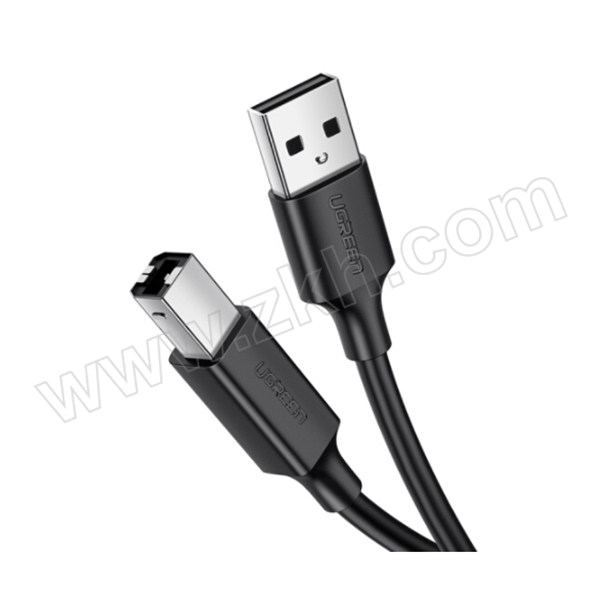 UGREEN/绿联 USB2.0高速打印机线 10327 AM/BM方口 2m 黑色 1根