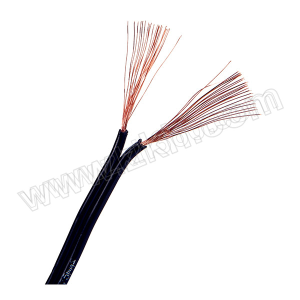 MINXING CABLE/民兴电缆 铜芯聚氯乙烯绝缘扁形软电线 RVB-300/300V-2×0.75 黑色+黑色 100m 1卷