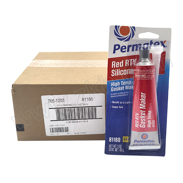 PERMATEX/泰扬 耐高温红色RTV硅制垫片胶 81160 85g 1支
