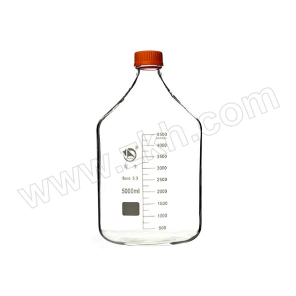 SHUNIU/蜀牛 3.3高硼硅丝口试剂瓶 5000mL 透明 1个 1盒