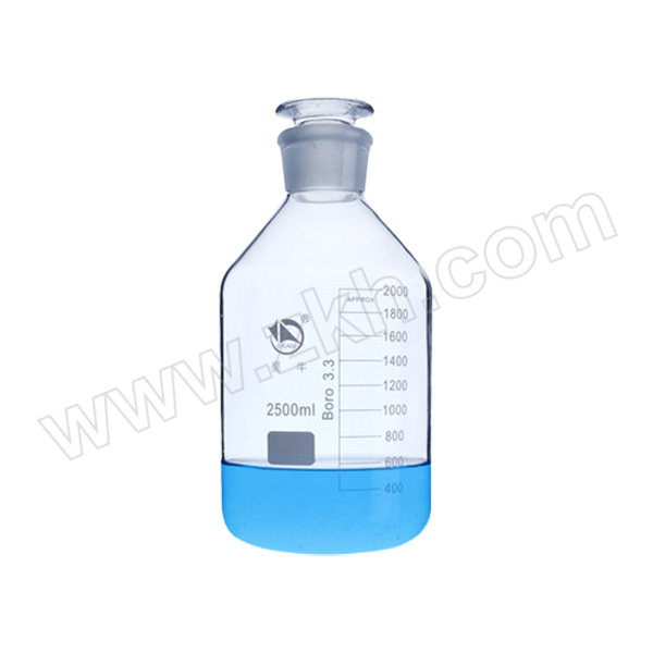 SHUNIU/蜀牛 高硼硅小口试剂瓶 2500mL 透明 50/42 1个 1盒