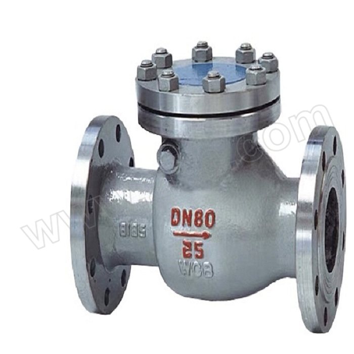 BIAOGUANG/标光 旋启式碳钢止回阀 H44H-40C-DN25 PN40 法兰连接接口  WCB碳钢阀体 1台