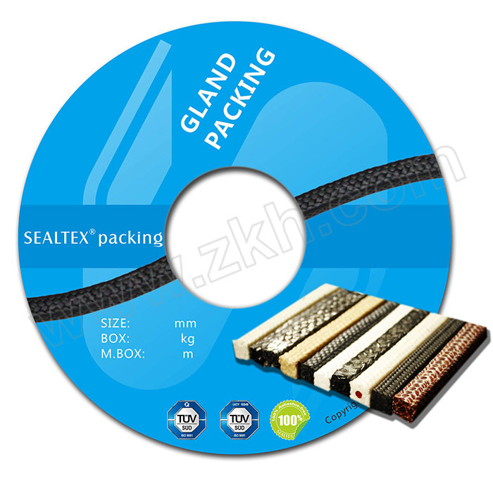SEALTEX/索拓 纯芳纶盘根 ST-7051 润滑剂润滑 5kg 1盒