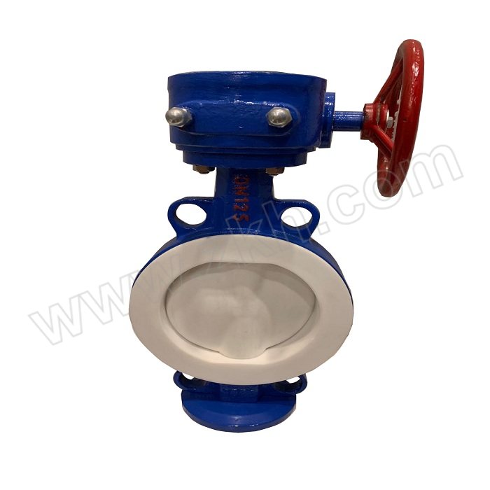 BIAOGUANG/标光 涡轮衬氟对夹式蝶阀 D371F4-16C-DN100 PN16 对夹式 铸钢阀体 1台