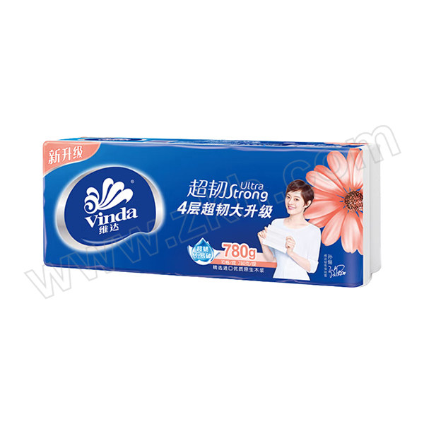 VINDA/维达 超韧无芯78克四层卷纸 V4143-A 四层 146×112mm 78g 10卷×3提 1箱