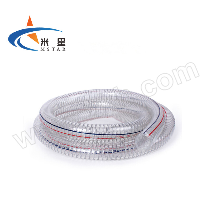 MSTAR/米星 PVC透明钢丝软管 内径25mm 外径31mm 长度50m 承重0~3bar 1根