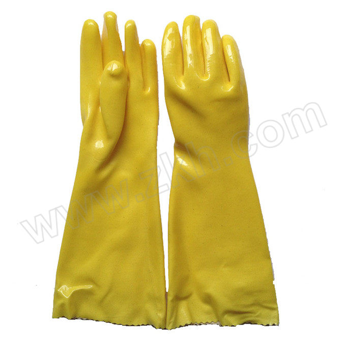 DONGYA/东亚 耐酸碱工业浸塑PVC手套 加长45cm 045 XL 1双