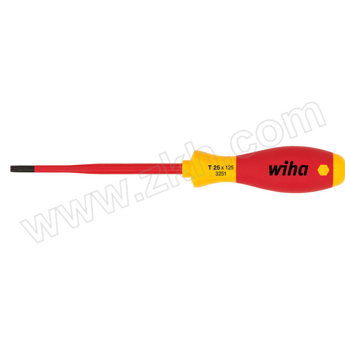 WIHA/威汉 3251系列电工绝缘细杆星形螺丝刀 36540 T27×125mm 1支