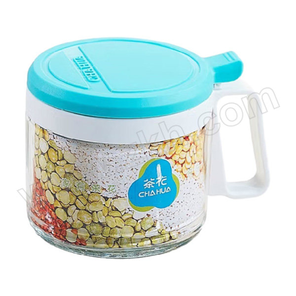 CHAHUA/茶花 圆形玻璃调味瓶 6011 450mL 蓝色/绿色颜色随机 1个