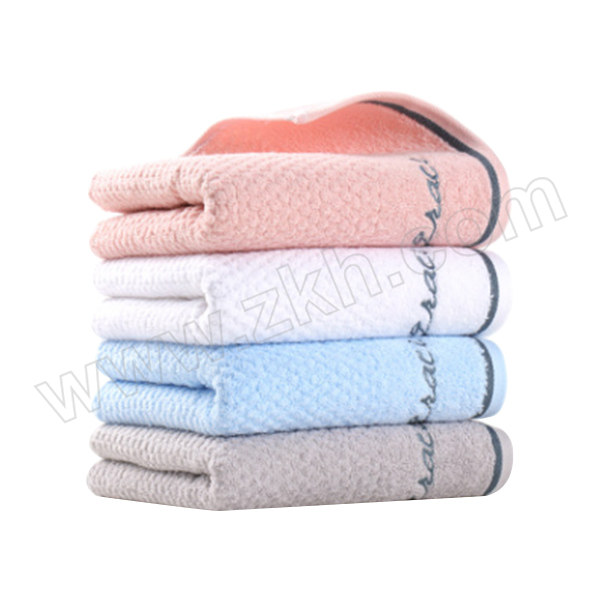 GRACE/洁丽雅 简柔毛巾 7253(非独立包装) 680×340mm 粉色/白色/蓝色/灰色随机发货 含棉量100% 80g 1条