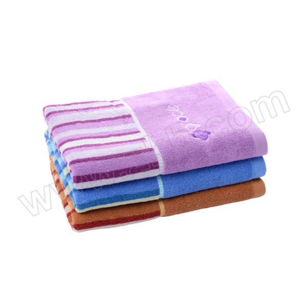 GRACE/洁丽雅 纯棉柔软吸水浴巾 8472 1400×700mm 兰色/紫色/棕色随机发货 1个