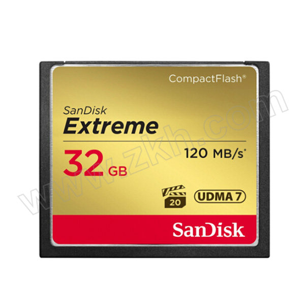 SANDISK/闪迪 CF存储卡 SDCFXSB-032G-Z46 32GB 读速120MB/s 1个
