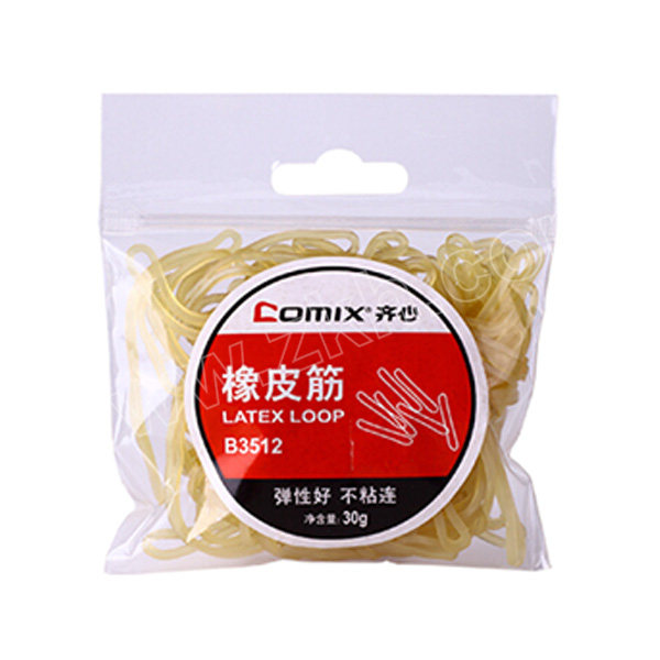 COMIX/齐心 橡皮筋 B3512 30g  黄色 1包