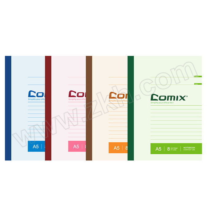 COMIX/齐心 无线装订笔记本 C4502 A5 30页 颜色随机 1本