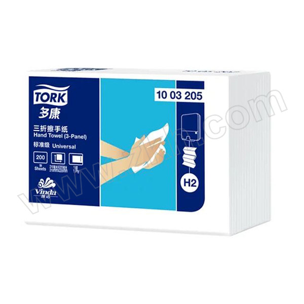 TORK/多康 三折单层擦手纸 1003205 226×208mm 200抽×20包 1箱
