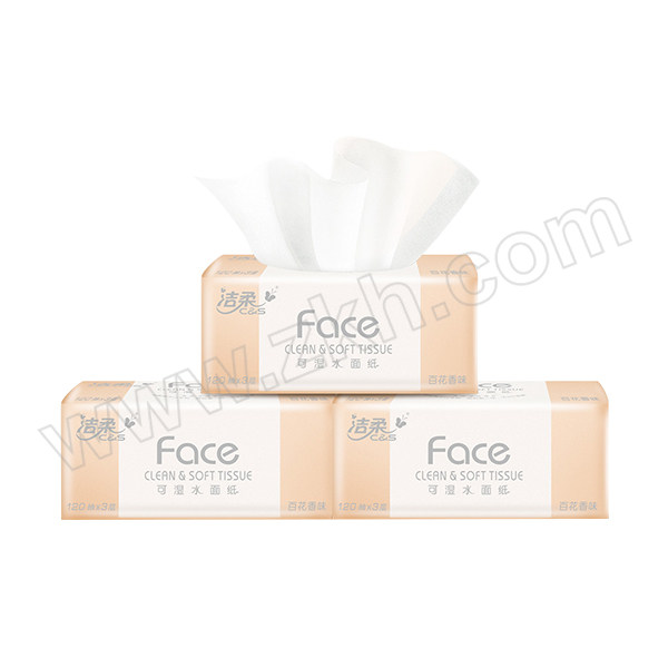 C&S/洁柔 Face软抽纸面巾 PR073-18E 195×133mm 3层 M码 1箱