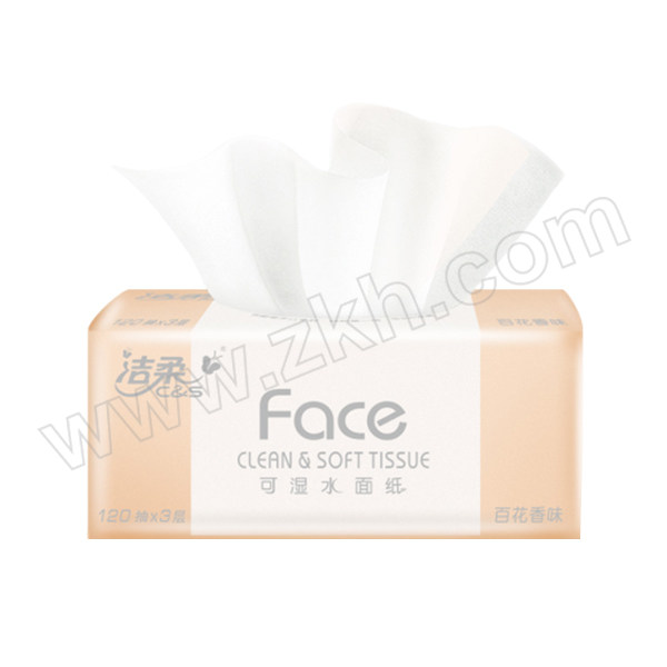 C&S/洁柔 Face软抽纸面巾 PR073-18E 195×133mm 3层 M码 1箱