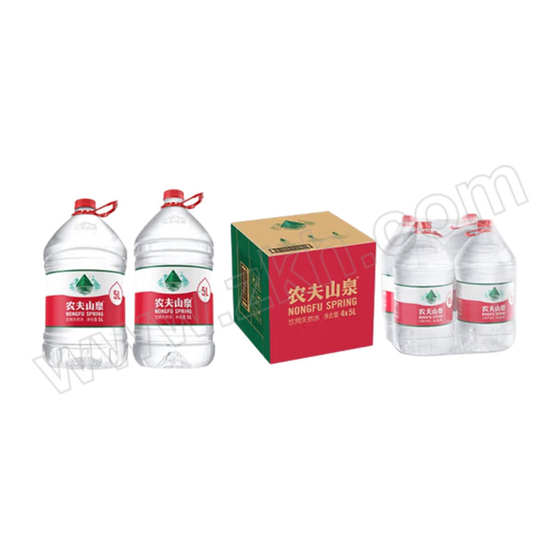 NFSQ/农夫山泉 饮用天然水 5L×4瓶 1箱